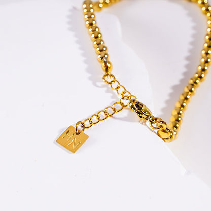 MANAMI Gold: Ball-Beads Contemporary Chain Bracelet