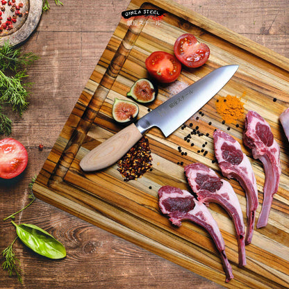 MATSUE 165 - MV Stainless Steel Santoku Knife 165mm/Natural Wood Handle
