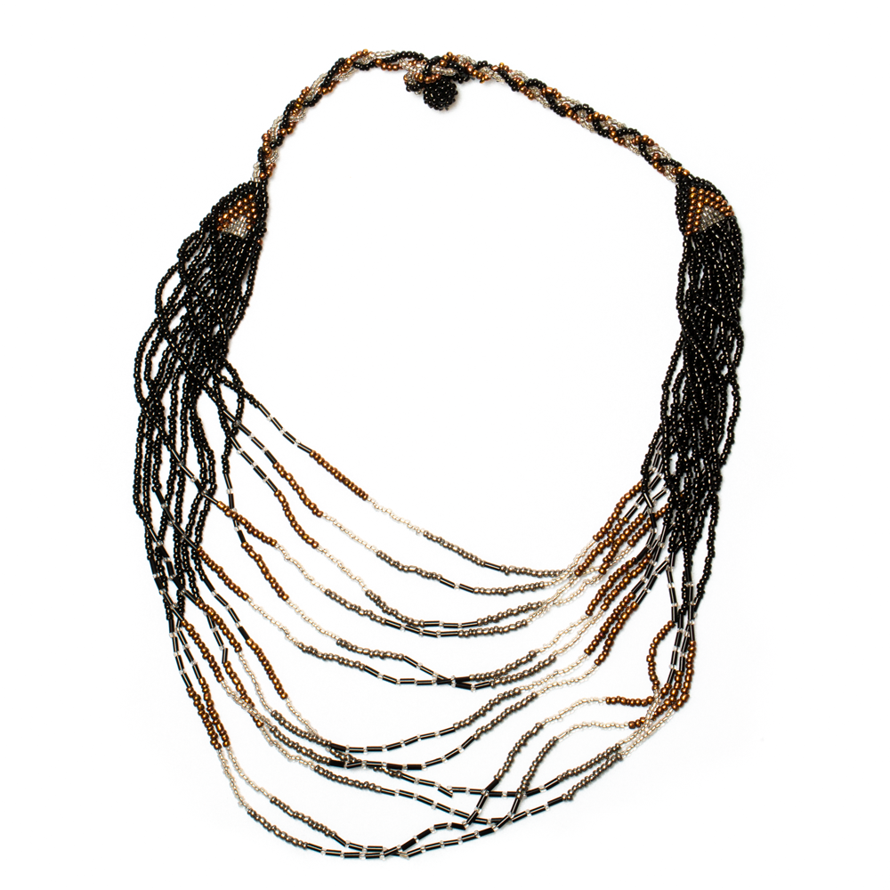 Collier de perles multirangs