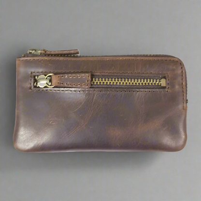 MET Men's Oiled Leather Coin Wallet
