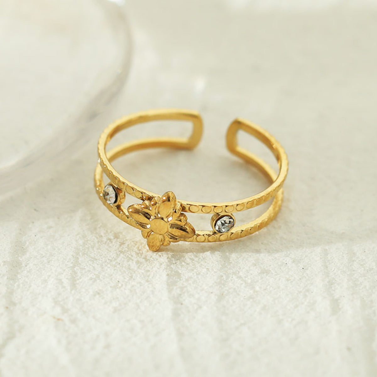 MICHELE Gold:  Vintage Inspired Double Stacked Ring