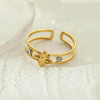 MICHELE Gold:  Vintage Inspired Double Stacked Ring