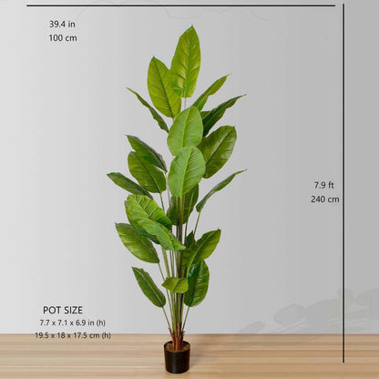 Plante en pot artificielle Moka avec feuilles de spatiphyllum (plusieurs tailles)