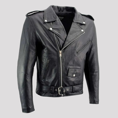 Blouson de moto en cuir X Element pour homme