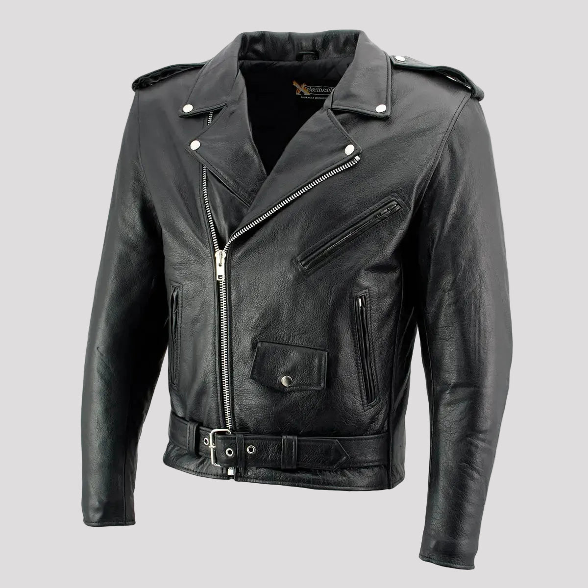 Blouson de moto en cuir X Element pour homme