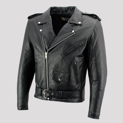Blouson de moto en cuir X Element pour homme