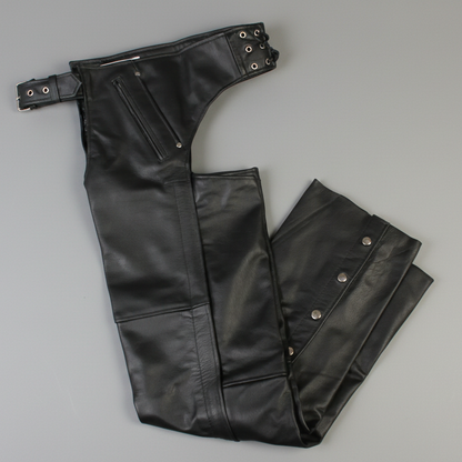 Open Road Unisex 4 Pocket Premium Leather Chaps
