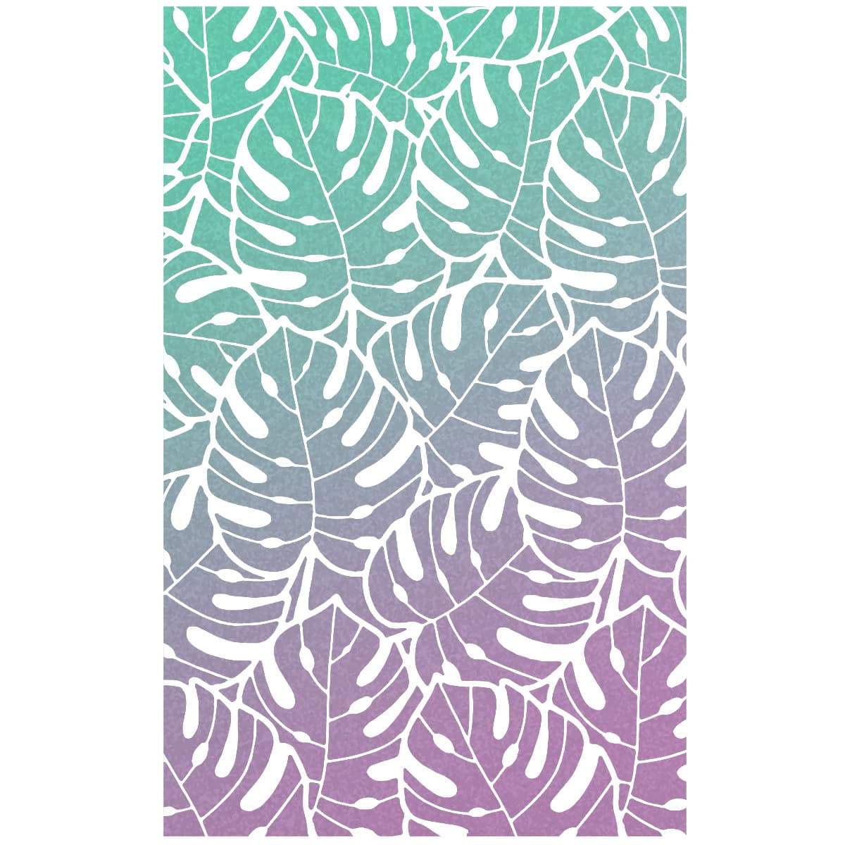 Ciao Bella Texture Stencil 5"x8" Tropical Leaves