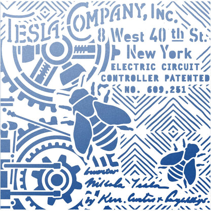 Ciao Bella Pochoir Texturé 20x20 Tesla Company Inc.