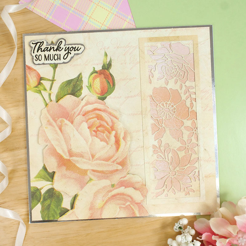 Moonstone Dies – Panneaux découpés Pretty Posies