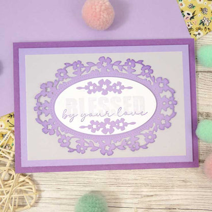 Moonstone Dies - Blossoming Oval Frame & Flourishes
