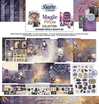 Lot de papiers 30x30 cm Collection Magic Potion