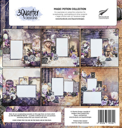 Lot de papiers 30x30 cm Collection Magic Potion
