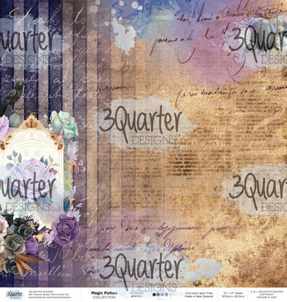 Lot de papiers 30x30 cm Collection Magic Potion