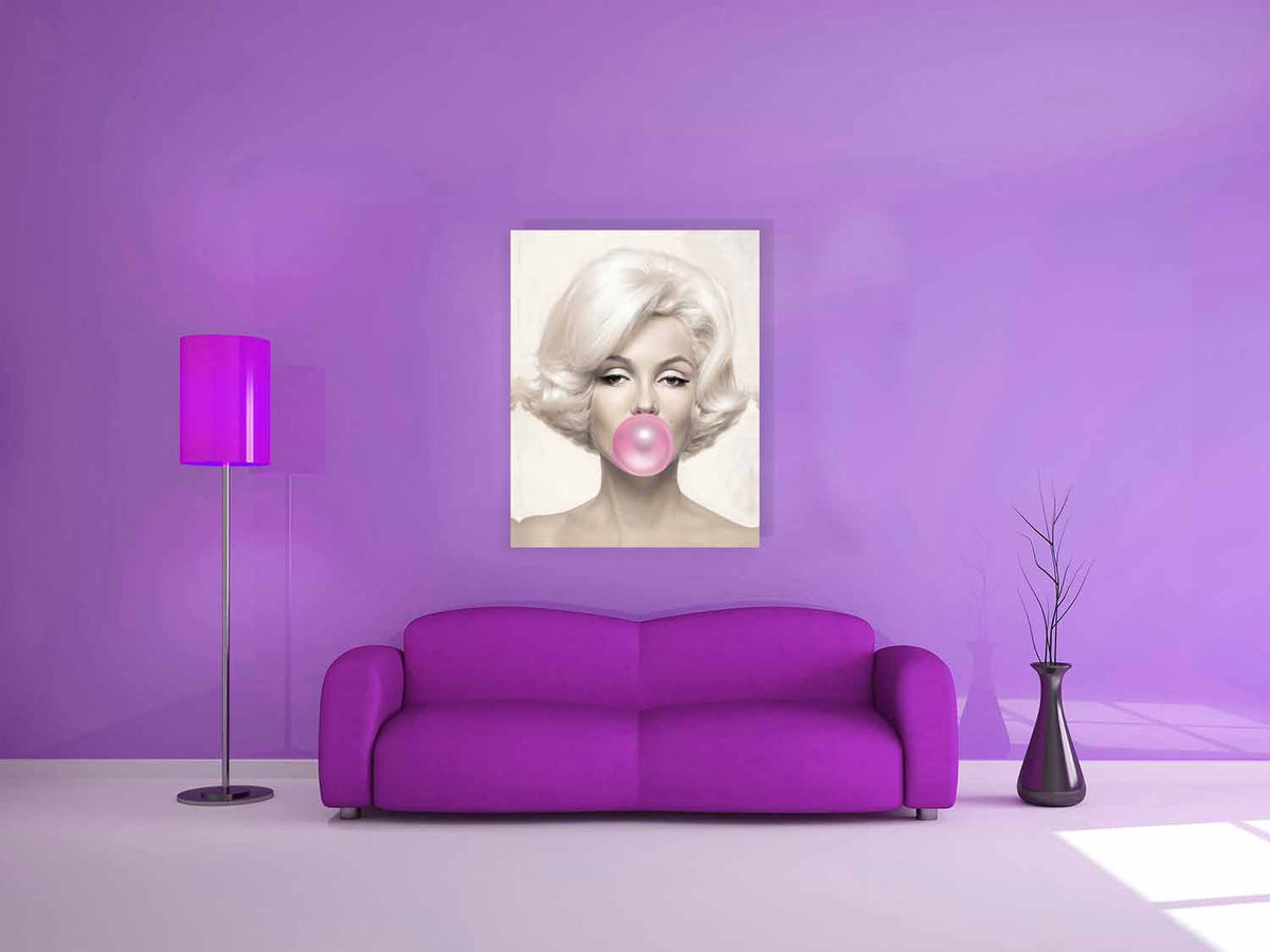 Marilyn en rose - Décoration murale