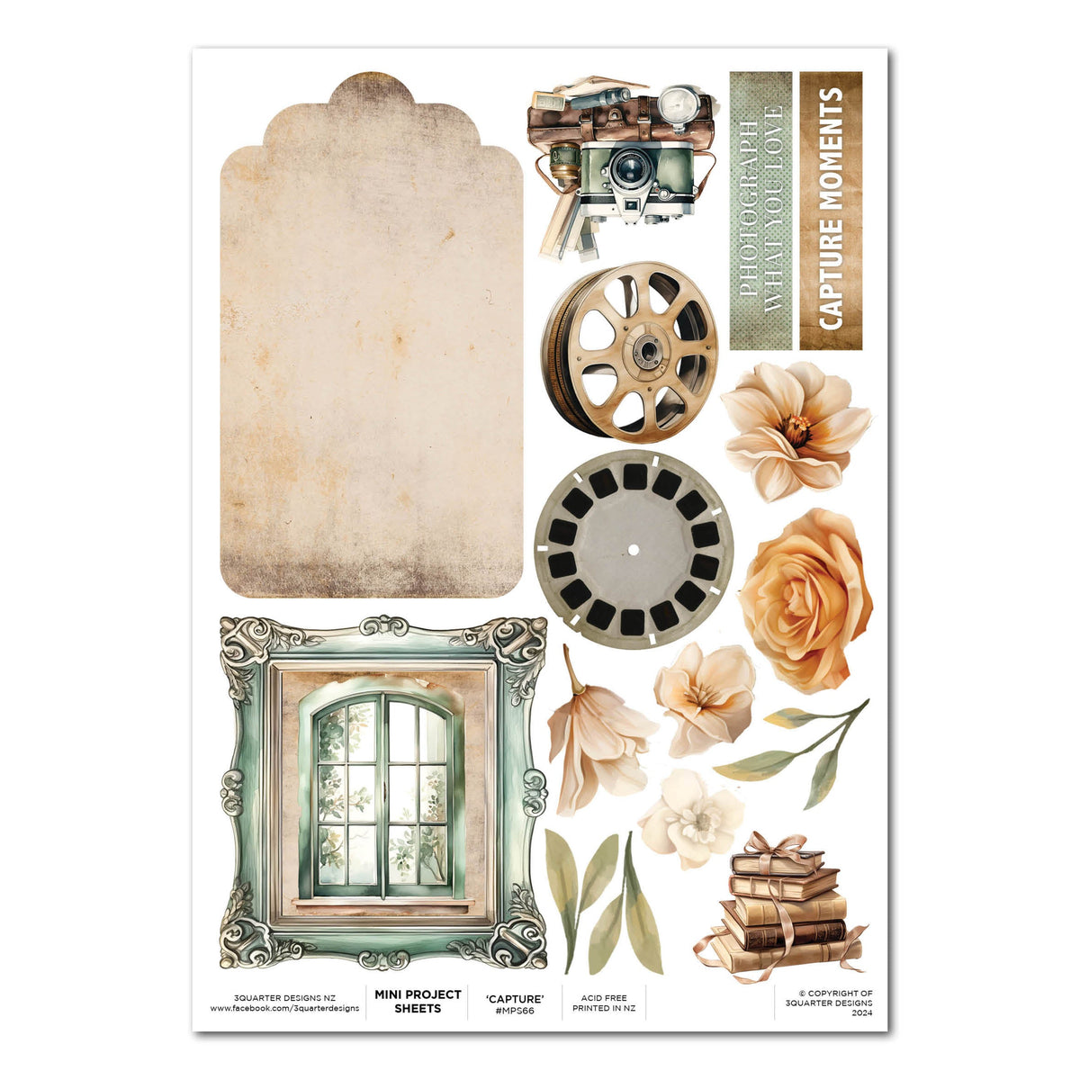 3Quarter Designs Captured Moments - Mini Project Sheet