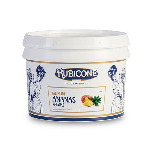 Pineapple Sundae Dessert Topping - 3 KG Bucket - Pineapple Variegate - Rubicone Canada - Ships Free Within Canada on Orders Above CAD $199