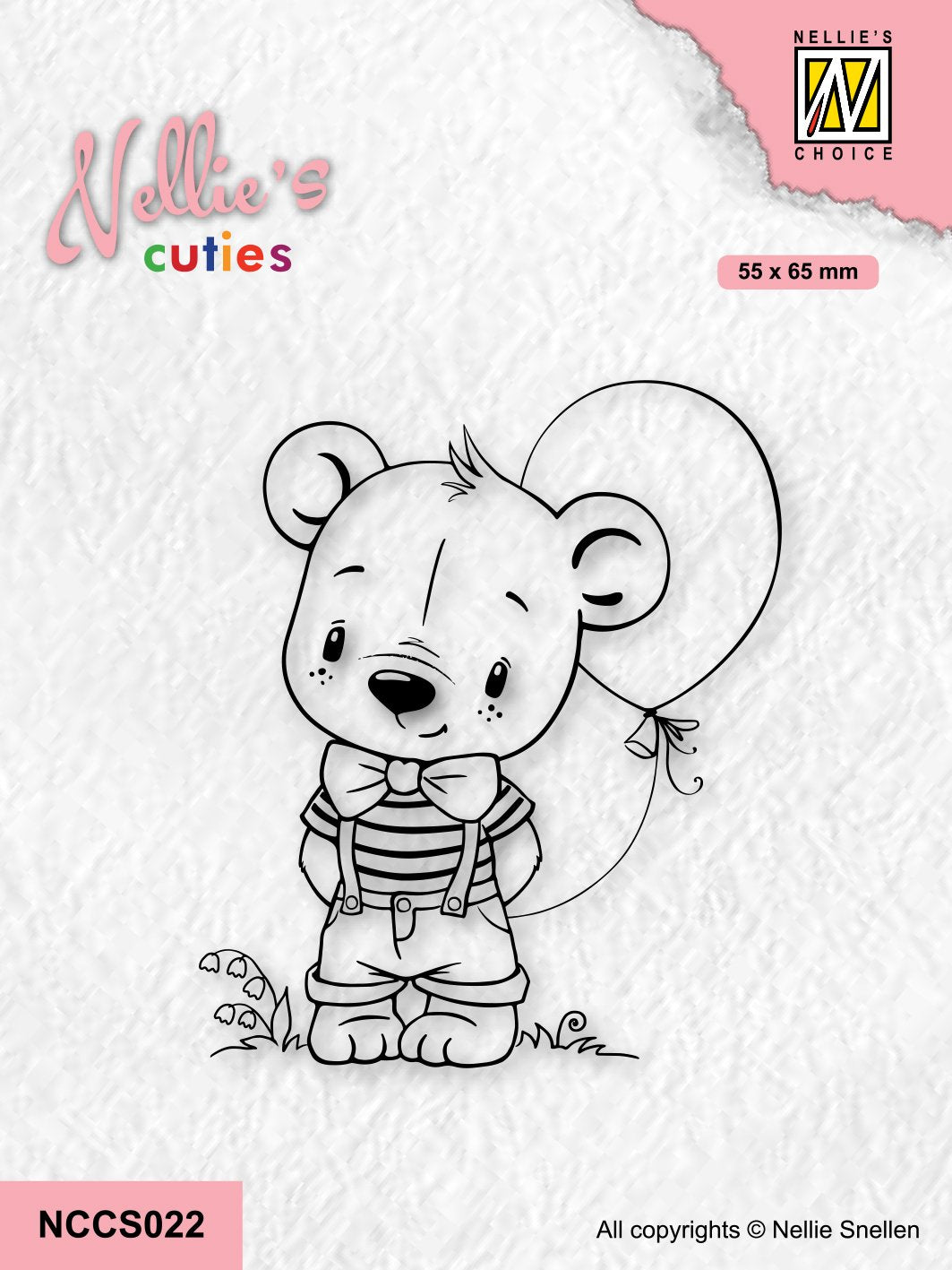 Nellie's Choice Tampon transparent Nellie's Cuties - Garçon avec ballon