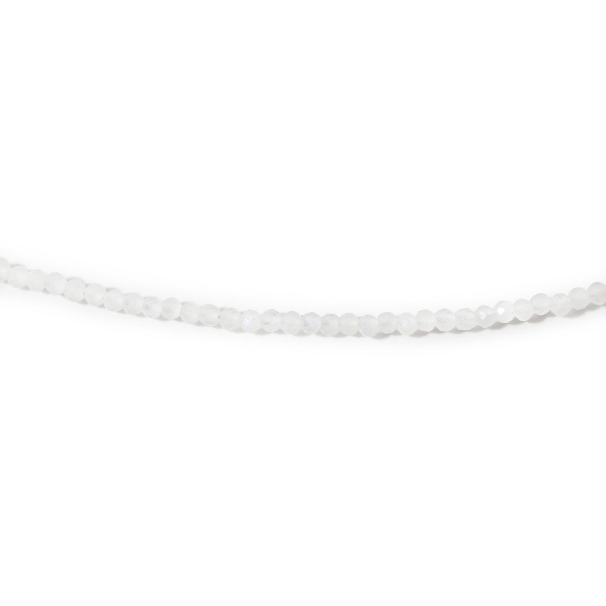 Rainbow Moonstone Bead Necklace - 2-3mm