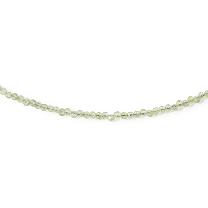 Peridot Bead Necklace - 2-3mm