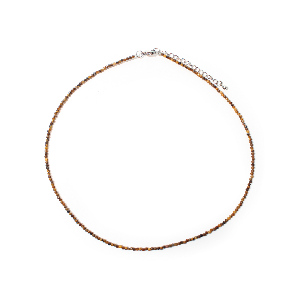 Tiger Eye Bead Necklace - 2-3mm
