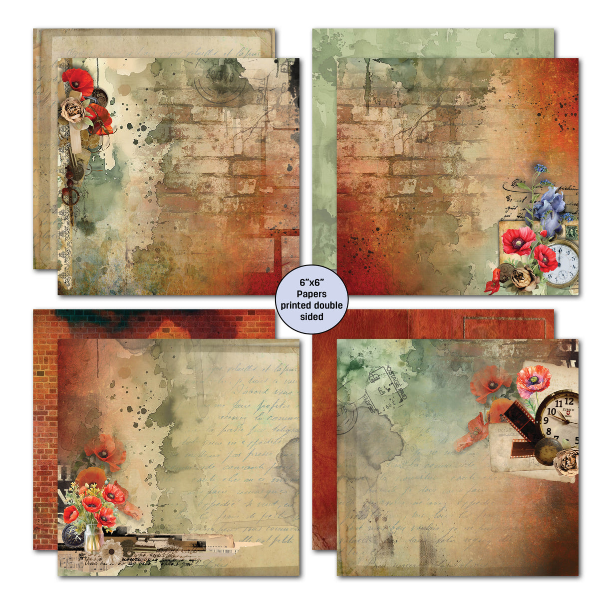 Lot de papiers 6x6 Never Forgotten de 3Quarter Designs