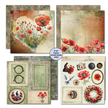 Lot de papiers 6x6 Never Forgotten de 3Quarter Designs