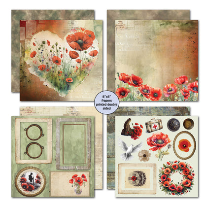 3Quarter Designs Never Forgotten 8x8 Paper Pack
