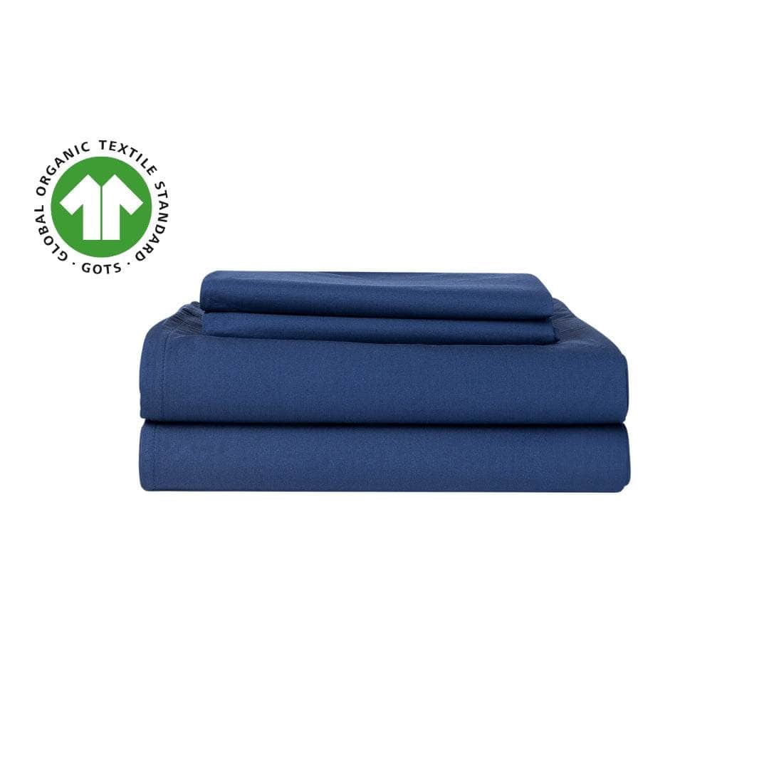Parure de draps en percale de coton biologique essentielle