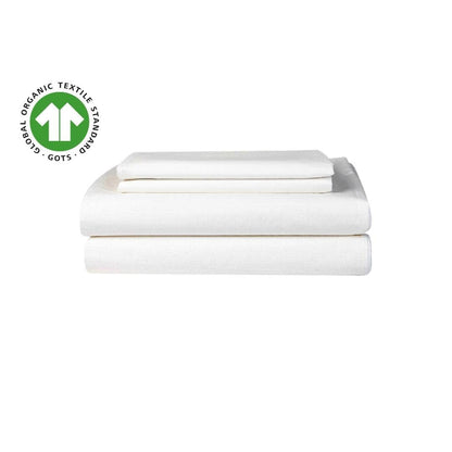 Parure de draps en percale de coton biologique essentielle
