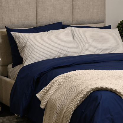 Housse de couette en percale de coton bio Essential