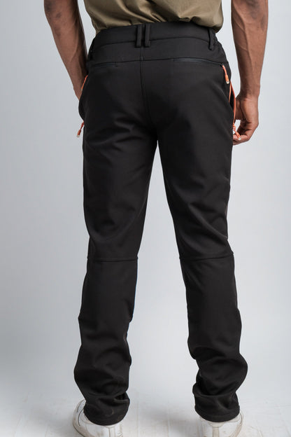 Pantalon d'aventure noir résistant à l'eau pour homme