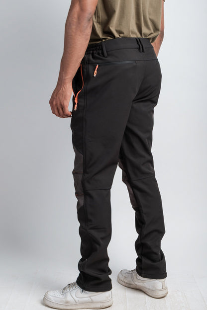 Pantalon d'aventure noir résistant à l'eau pour homme
