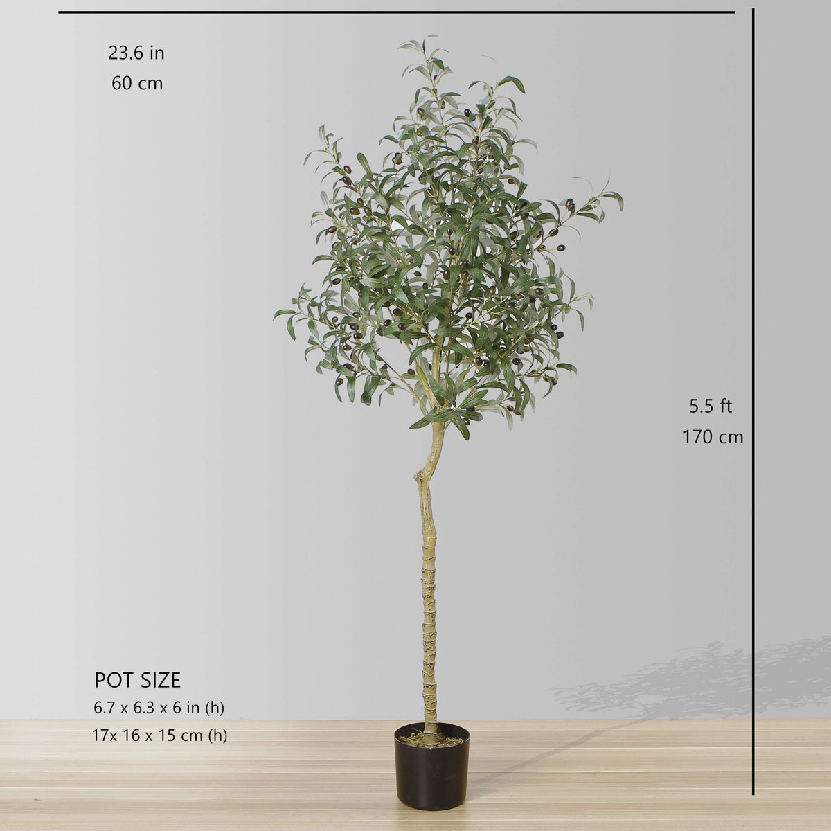 Plante artificielle en pot Olivier Oli (plusieurs tailles)