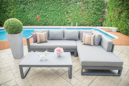 Sectionnel d'extérieur Oasis 3 pièces en aluminium