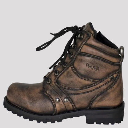 Open Road Men's 7" Lace-Up Motorcycle Boots