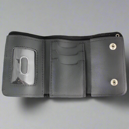 Portefeuille en cuir à chaîne chromée pour homme Open Road