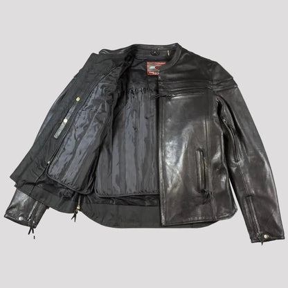 Blouson moto en cuir Maverick pour homme d'Open Road