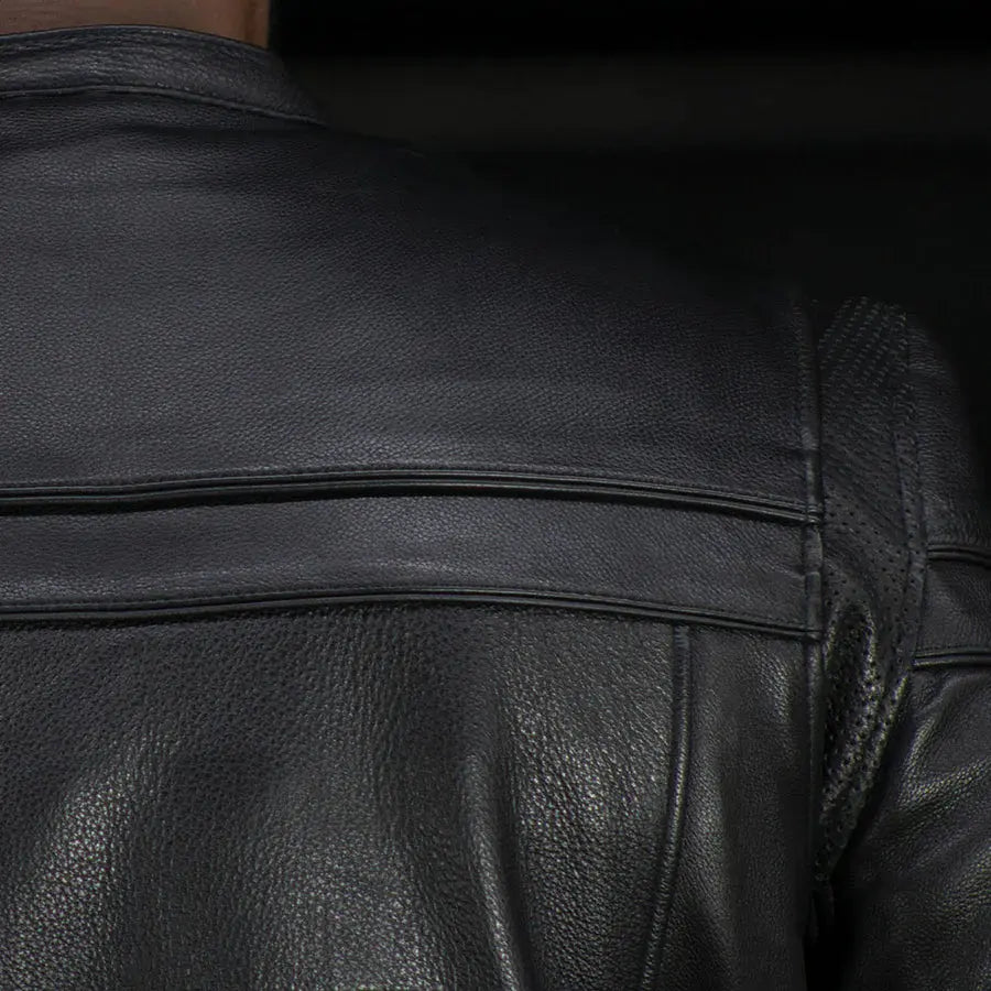 Blouson moto en cuir Maverick pour homme d'Open Road