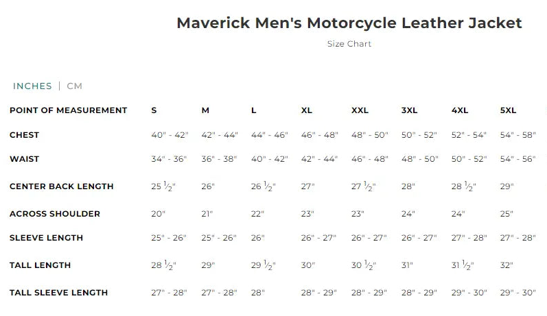 Blouson moto en cuir Maverick pour homme d'Open Road