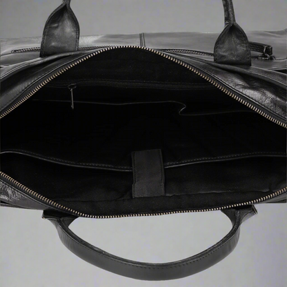 MET Two Handle Messenger Laptop Leather Bag