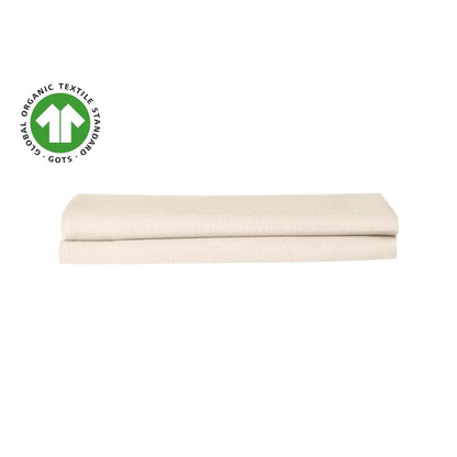Lot de taies d'oreiller essentielles en percale de coton biologique