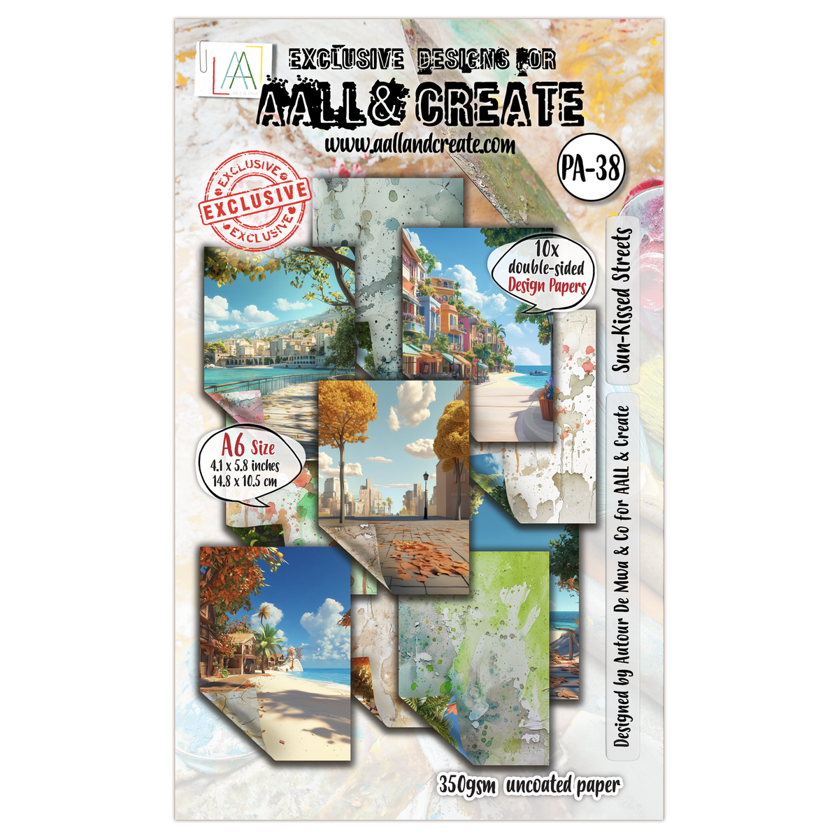 AALL and Create - A6 Design Paper - Sun-Kissed Streets