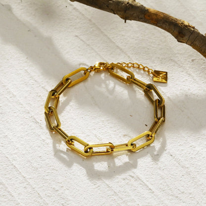 Bracelet JACKI contemporain trombone doré