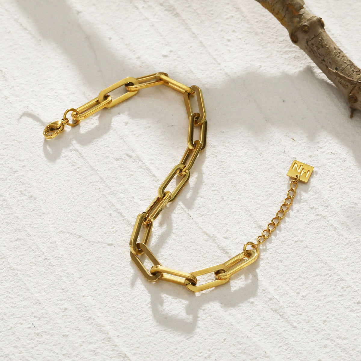 Bracelet JACKI contemporain trombone doré