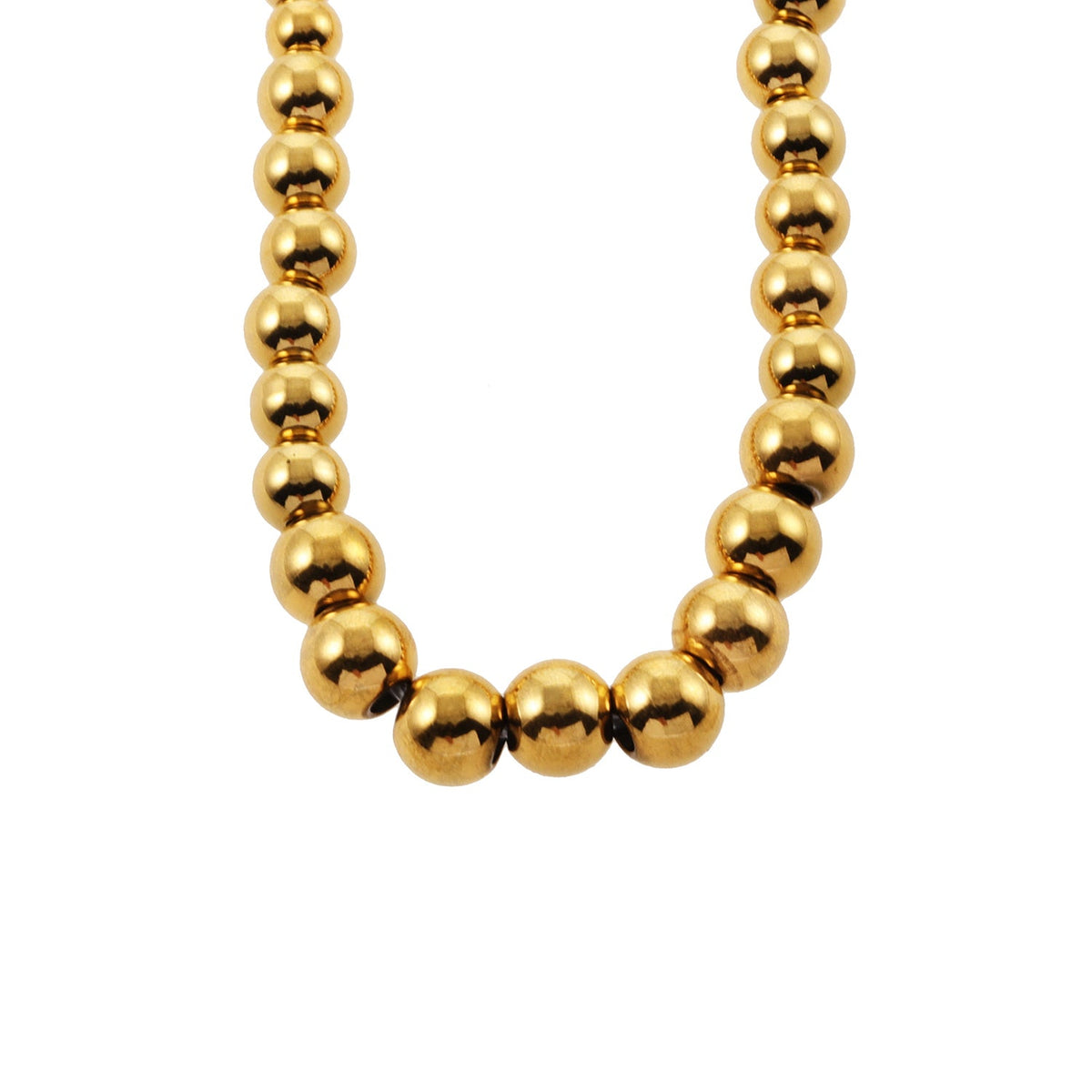 ELIF : Collier Chaîne Perles Boule Duo
