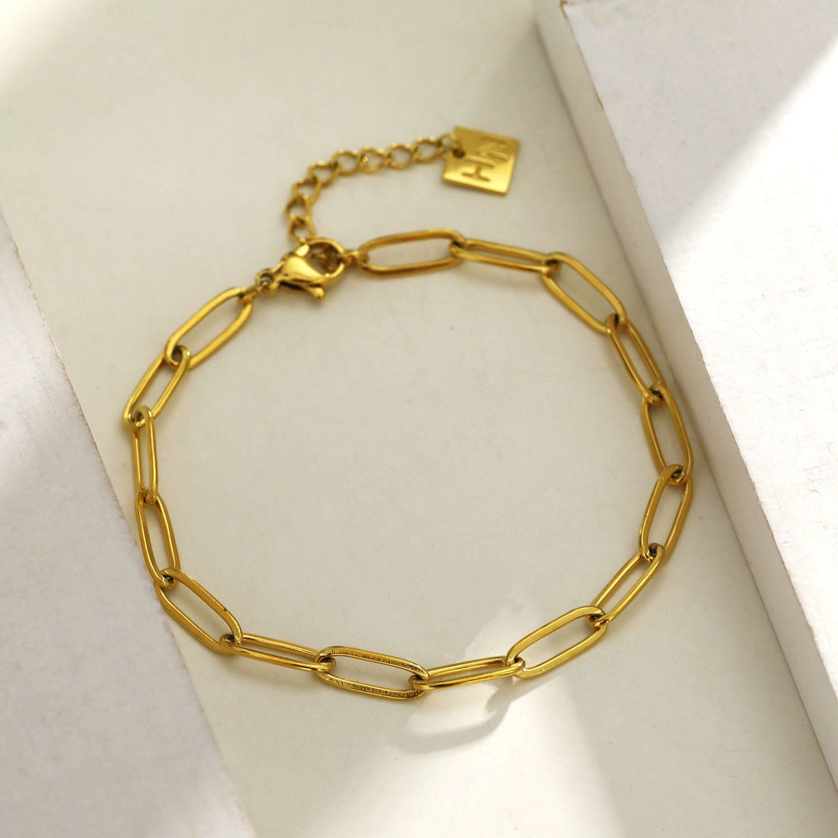 HAKILA Gold: Essential Chain Link Paper-Clip Bracelet