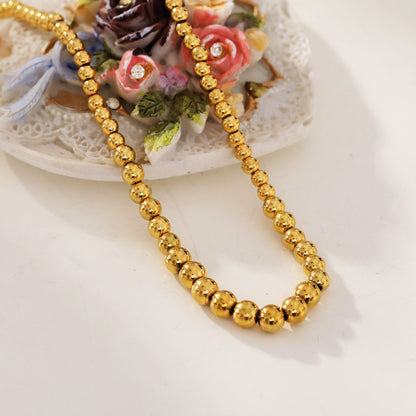 ELIF : Collier Chaîne Perles Boule Duo
