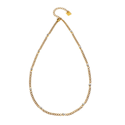 Style PENIQUIK: Zirconia Beaded Chain Necklace