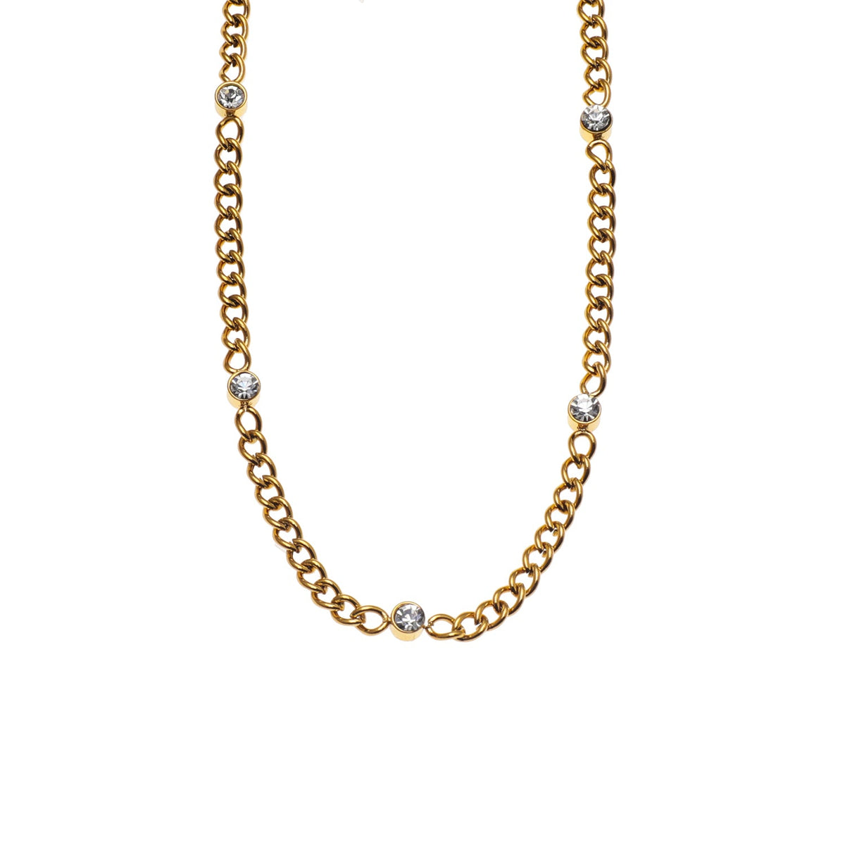 Style PENIQUIK: Zirconia Beaded Chain Necklace